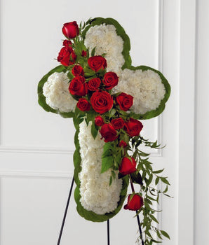 floral cross easel