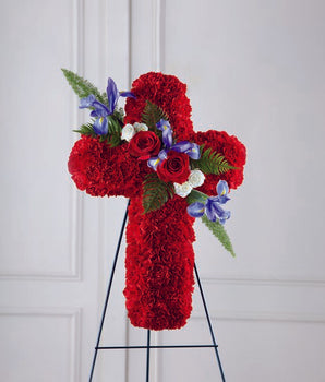 faithful hero floral cross